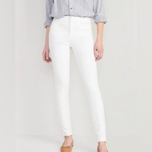 White Slim Fit Work Trousers